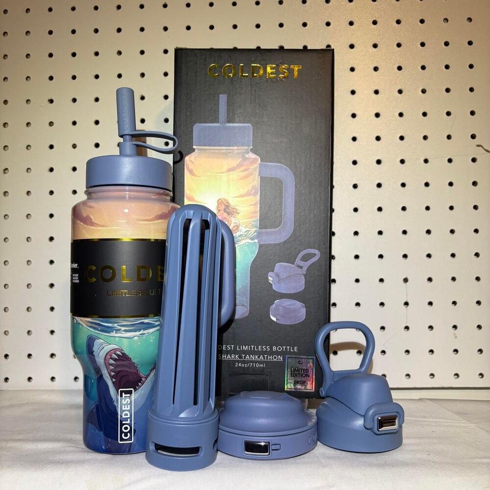 COLDEST Shark Tankathon 24 oz Limitless Ultra V8 Bottle Limited Edition